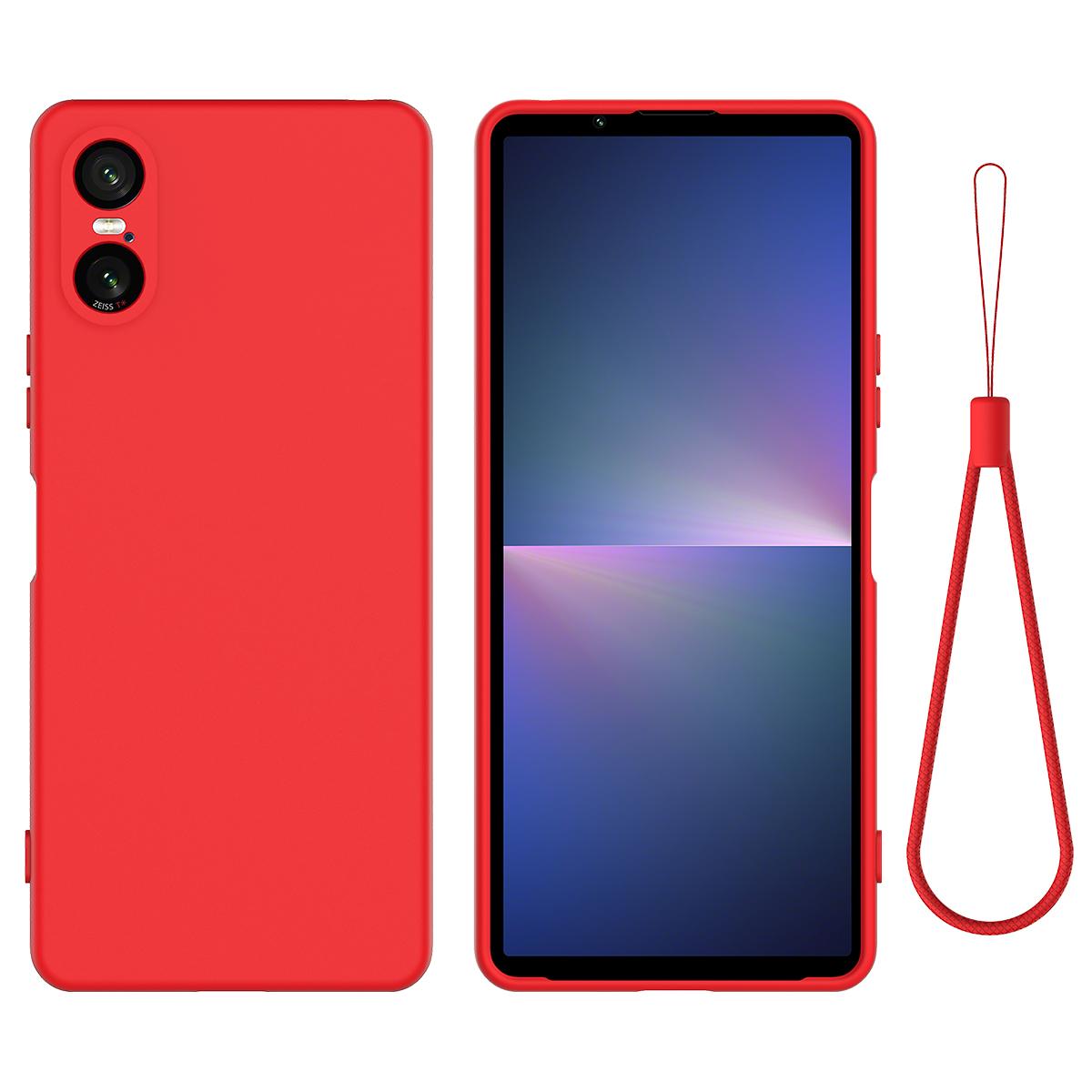 Для Sony Xperia 10 VI Чохол Захисний чохол для телефону з рідкого силікону з ремінцем для руки Red
Для Sony Xperia 10 VI Чохол Захисний чохол для телефону з рідкого силікону з ремінцем для руки Red