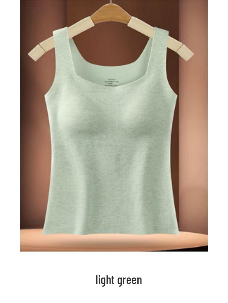 Женский бесшовный теплый жилет со встроенными чашечками - квадратный вырез, теплогенерирующий базовый слой для осени/зимы 2XL (for 140-155 lbs) светло-зеленый
Женский бесшовный теплый жилет со встроенными чашечками - квадратный вырез, теплогенерирующий базовый слой для осени/зимы 2XL (for 140-155 lbs) светло-зеленый