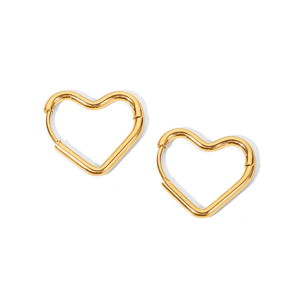 Uworld High Polished Minimalist Gold Plated Stainless Steel Simple Heart Design Dainty Hoop Earrings Non Tarnish For Woman
Uworld High Polished Minimalist Gold Plated Stainless Steel Simple Heart Design Dainty Hoop Earrings Non Tarnish For Woman