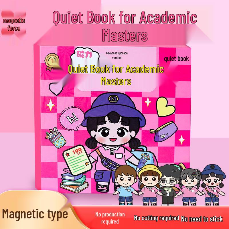 Student Ace Magnetic Quiet Book: Creative DIY Toy & Gift for Girls with Strong Magnetic Stickers
Student Ace Magnetic Quiet Book: Creative DIY Toy & Gift for Girls with Strong Magnetic Stickers