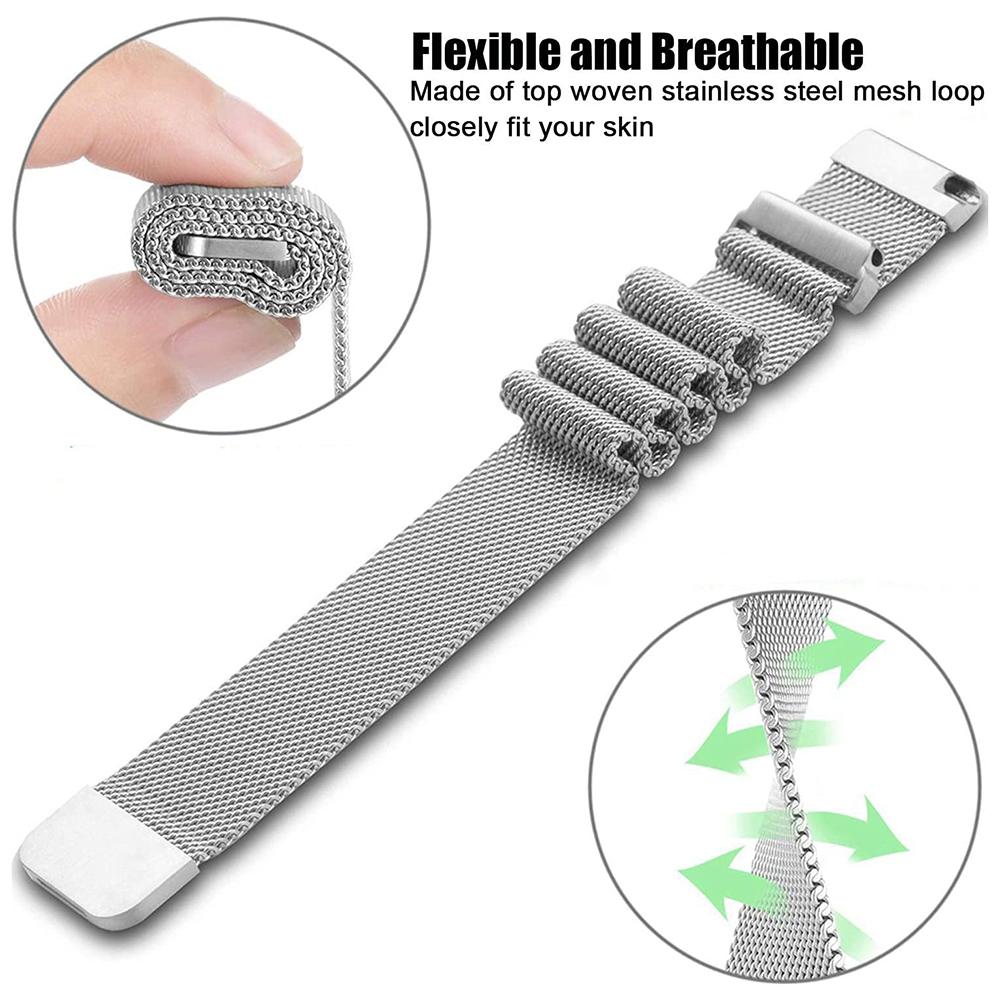 For Garmin Forerunner 245 Music/Forerunner 645 Music Durable Stainless Steel Strong Magnet Milanese Mesh Replacement Strap Smart Watch Band (20mm) Silver
For Garmin Forerunner 245 Music/Forerunner 645 Music Durable Stainless Steel Strong Magnet Milanese Mesh Replacement Strap Smart Watch Band (20mm) Silver