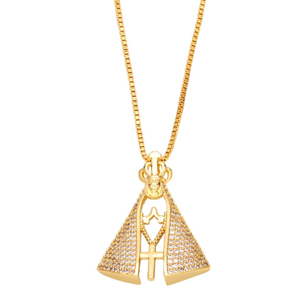 Hot Selling Religious Jewelry Diamond Madonna Pendant Necklace European and American Simple Retro Necklace білий
Hot Selling Religious Jewelry Diamond Madonna Pendant Necklace European and American Simple Retro Necklace білий
