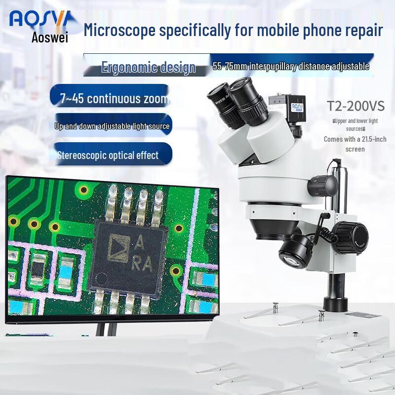 AOSVIAOSVI T2-200VS Professional Trinocular Stereo Microscope
AOSVIAOSVI T2-200VS Professional Trinocular Stereo Microscope