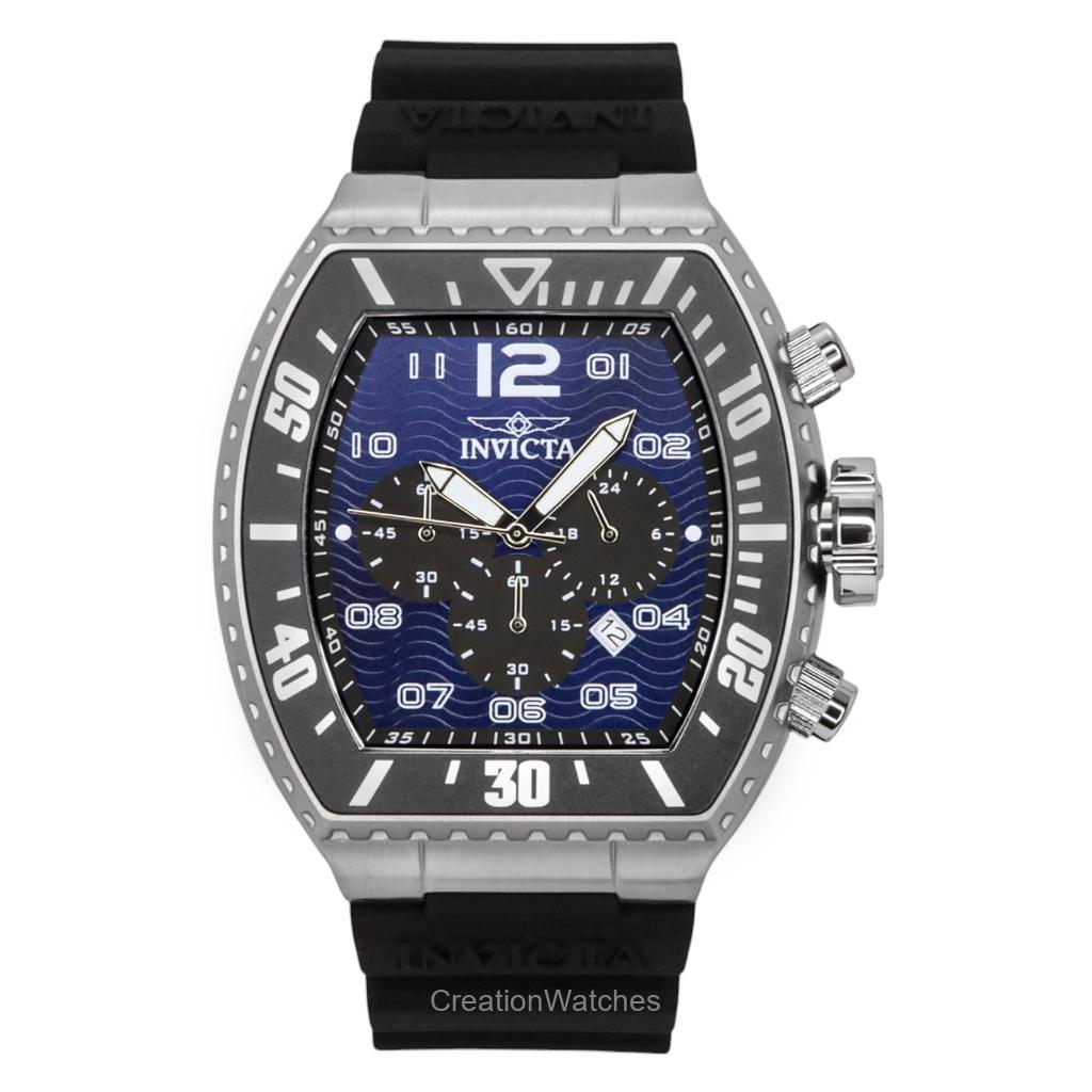 Invicta Pro Diver Zager Хронограф GMT Силиконовый ремешок Синий циферблат Кварцевые 47281 100М Мужские часы синий
Invicta Pro Diver Zager Хронограф GMT Силиконовый ремешок Синий циферблат Кварцевые 47281 100М Мужские часы синий