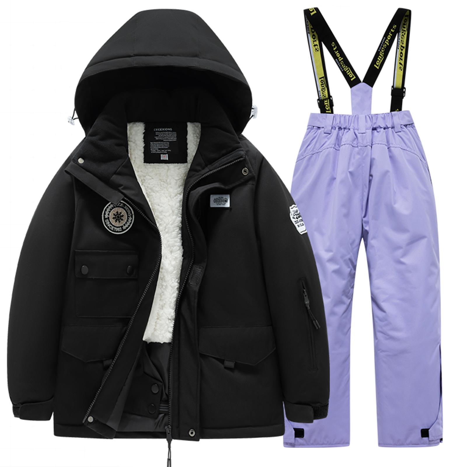 Детский модный лыжный комплект для мальчиков и девочек, утолщенный водонепроницаемый теплый лыжный костюм, куртка и брюки, комплект 8 фиолетовый
Детский модный лыжный комплект для мальчиков и девочек, утолщенный водонепроницаемый теплый лыжный костюм, куртка и брюки, комплект 8 фиолетовый