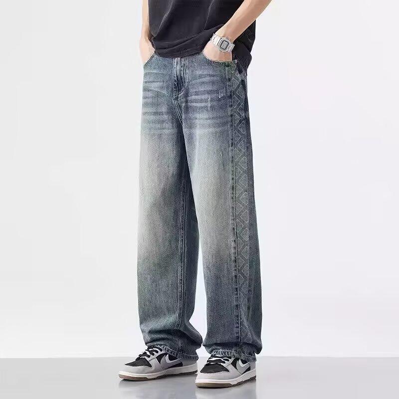 JYL Men s Straight Jeans American Totem Pleated Spring Trendy Casual Denim Pants M безодня
JYL Men s Straight Jeans American Totem Pleated Spring Trendy Casual Denim Pants M безодня