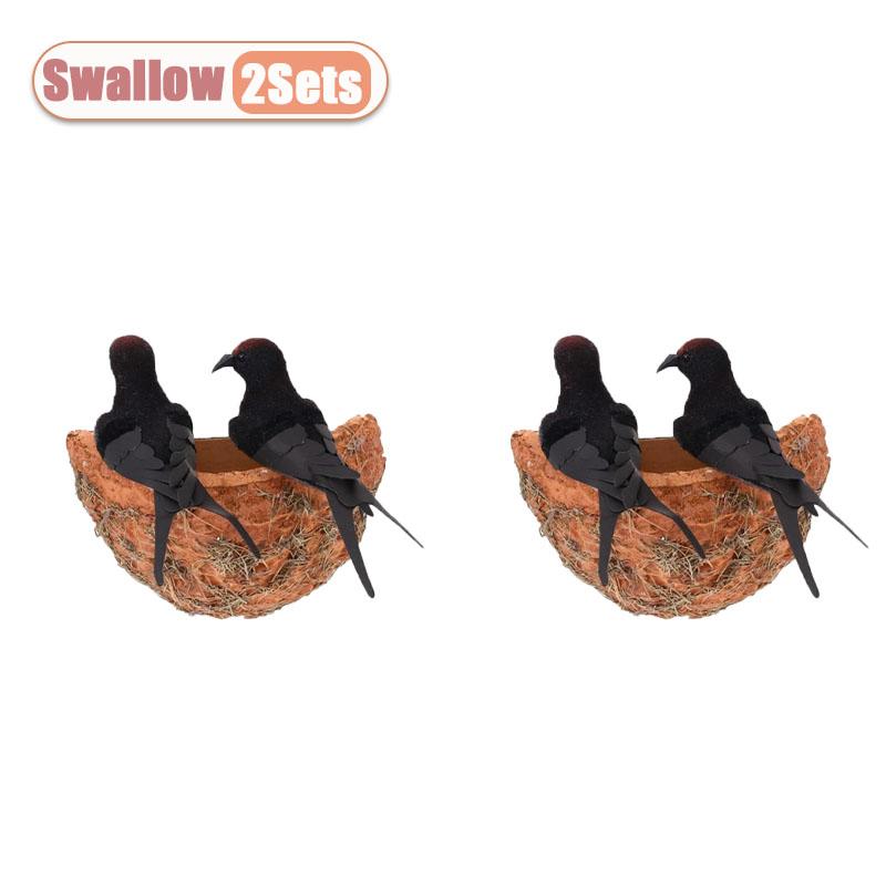 1-8Sets Hanging Swallow Nest Decor Bionic Birdhouse with Two Flying Birds Decorative Ornament for Garden Home Outdoor Display
1-8Sets Hanging Swallow Nest Decor Bionic Birdhouse with Two Flying Birds Decorative Ornament for Garden Home Outdoor Display