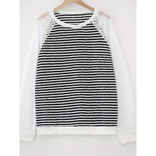 Fashionable Women s Elegant Color-blocking Off-shoulder Lace Long-sleeve T-shirt - Slim-fit, Semi-transparent Black Round-neck Top XL чорний/білий
Fashionable Women s Elegant Color-blocking Off-shoulder Lace Long-sleeve T-shirt - Slim-fit, Semi-transparent Black Round-neck Top XL чорний/білий
