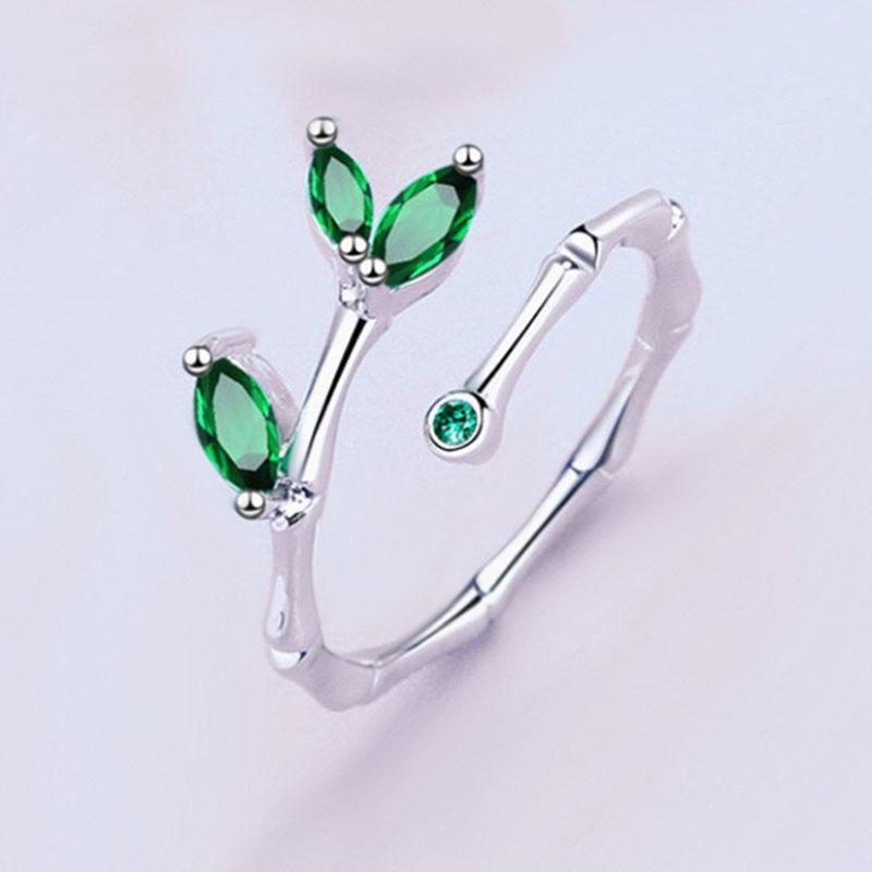 925 Sterling Silver Rings for Women Couple Minimalist Handmade Green Leaf Ring Fine CZ Jewelry Birthday Gift Prevent Allergy resizable
925 Sterling Silver Rings for Women Couple Minimalist Handmade Green Leaf Ring Fine CZ Jewelry Birthday Gift Prevent Allergy resizable