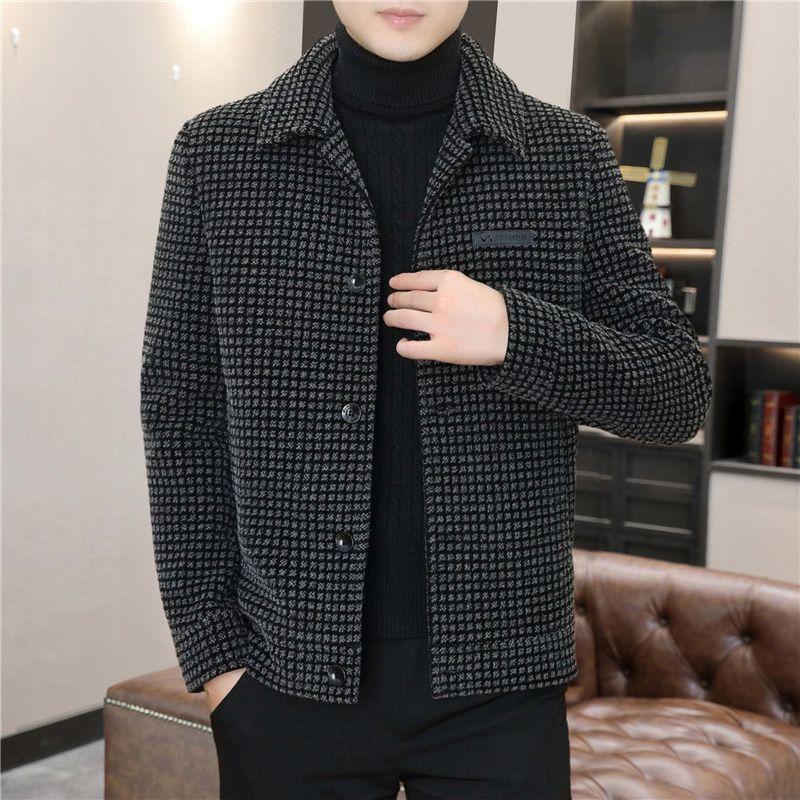 Men s Plaid Lapel Jacket: Autumn/Winter Short Wool Coat - Youth Casual Versatile Outerwear L (115-125 jin)
Men s Plaid Lapel Jacket: Autumn/Winter Short Wool Coat - Youth Casual Versatile Outerwear L (115-125 jin)