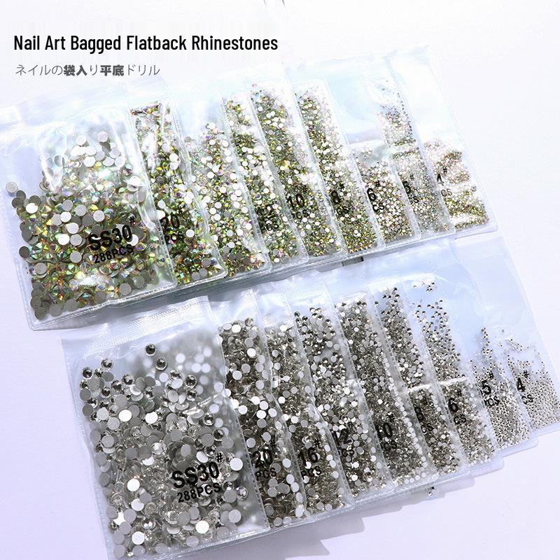 Clear & AB Color Flat-back Glass Rhinestones for Nail Art - Stickers & DIY Accessories with Silver Bottom
Clear & AB Color Flat-back Glass Rhinestones for Nail Art - Stickers & DIY Accessories with Silver Bottom