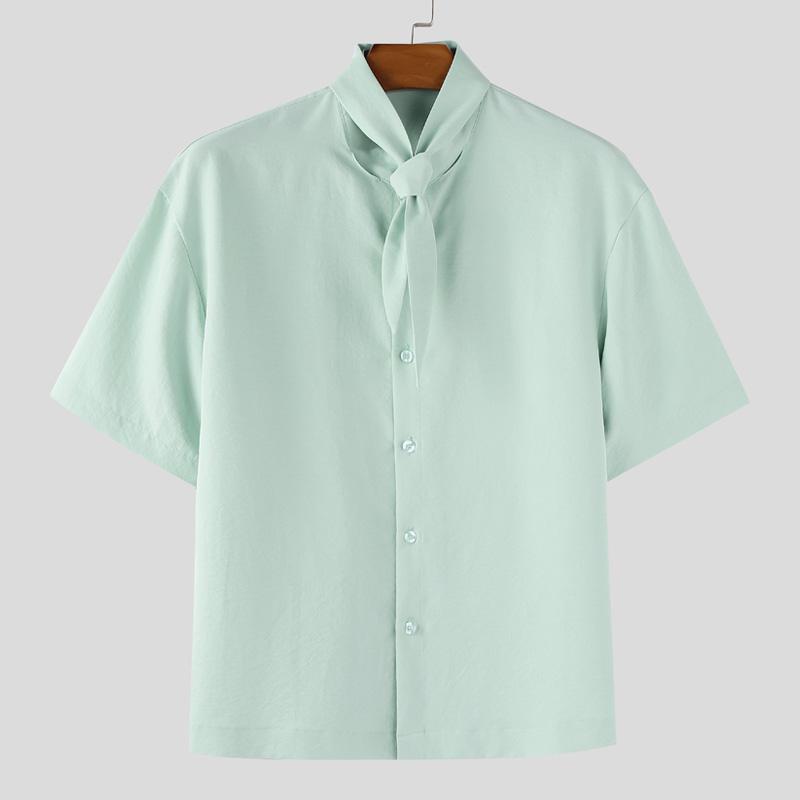 INCERUN Oversized Men Tie Up Short Sleeve Button Down Casual Loose Shirts 4XL зелёный
INCERUN Oversized Men Tie Up Short Sleeve Button Down Casual Loose Shirts 4XL зелёный