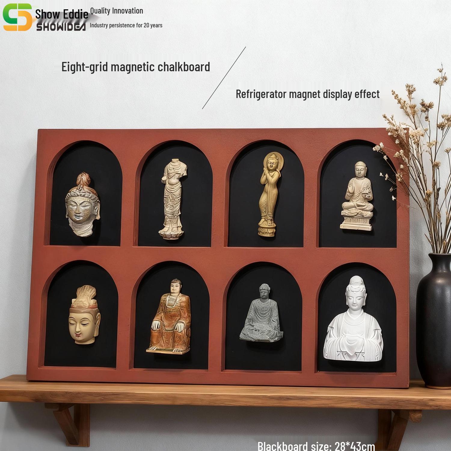 Эдди Магнитная Пещера Будды 8-секционная Настенная Меловая Доска и Магнитная Доска для Демонстрации на Холодильник 28x43cm
Эдди Магнитная Пещера Будды 8-секционная Настенная Меловая Доска и Магнитная Доска для Демонстрации на Холодильник 28x43cm