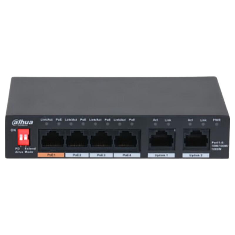 Dahua 6-Port Gigabit Unmanaged PoE Switch (4 PoE + 2 Uplink) CN plug (adapter included)
Dahua 6-Port Gigabit Unmanaged PoE Switch (4 PoE + 2 Uplink) CN plug (adapter included)