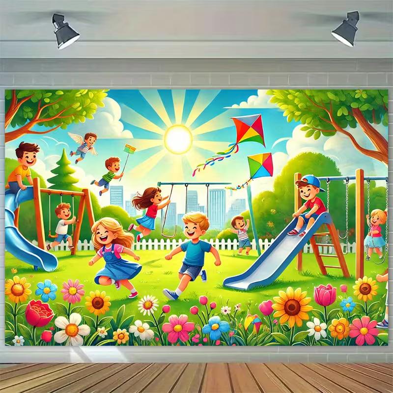 2D Children Playground Backdrop Cloth Sunny Park Slide Kite Photography Background 47.2x31.5inch/120*80cm
2D Children Playground Backdrop Cloth Sunny Park Slide Kite Photography Background 47.2x31.5inch/120*80cm