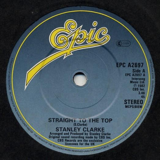 7inch Record STANLEY CLARKE - Straight To The Top EPCA2697 Epic 1982 UK Soul/Funk Used
7inch Record STANLEY CLARKE - Straight To The Top EPCA2697 Epic 1982 UK Soul/Funk Used