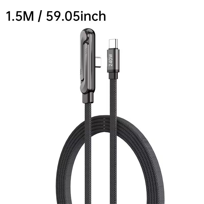 240W Flat Braided Fast Charging Data Cable with Built-In Phone Stand, Type-C Charging Cable, 2-In-1 Foldable Phone Stand
240W Flat Braided Fast Charging Data Cable with Built-In Phone Stand, Type-C Charging Cable, 2-In-1 Foldable Phone Stand