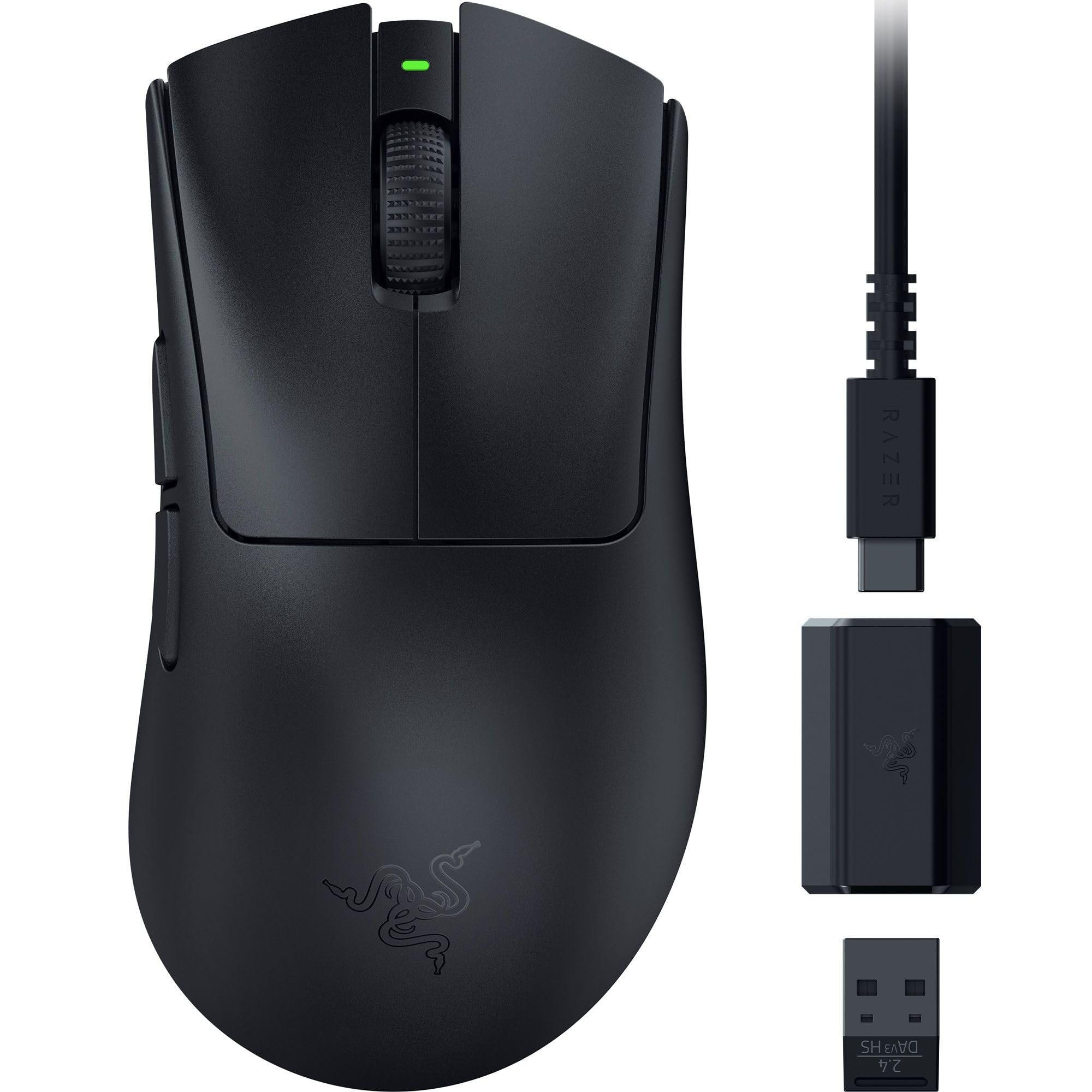 Razer Razer DeathAdder V3 HyperSpeed Wireless Gaming Mouse 55g Small Компактна форма забезпечує природний хват Сумісність із ручками Забезпечує швидкий і
Razer Razer DeathAdder V3 HyperSpeed Wireless Gaming Mouse 55g Small Компактна форма забезпечує природний хват Сумісність із ручками Забезпечує швидкий і