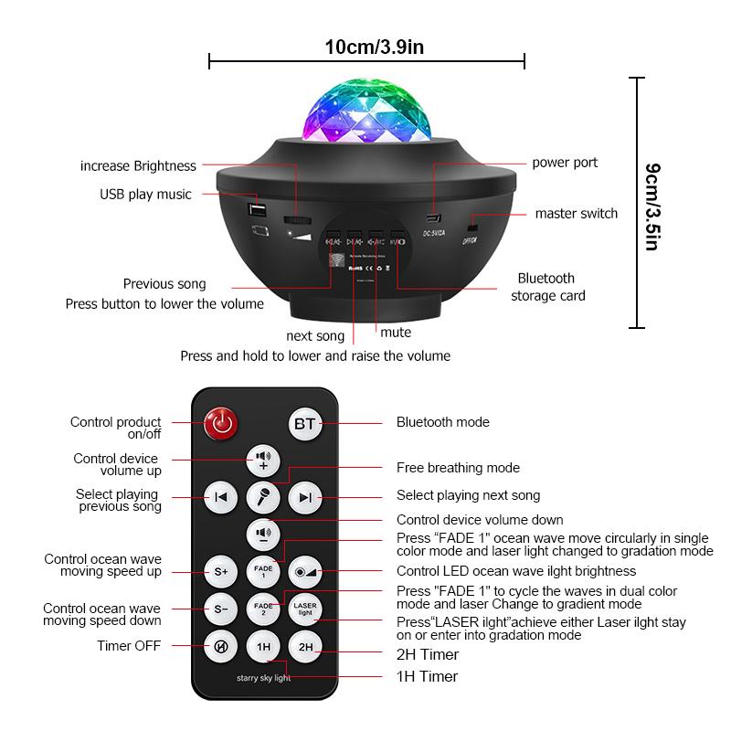 Galaxy Projector Night Light Projector для спальни Bluetooth-динамик Несколько цветов Динамические проекции для спальни Домашний декор чёрный
Galaxy Projector Night Light Projector для спальни Bluetooth-динамик Несколько цветов Динамические проекции для спальни Домашний декор чёрный
