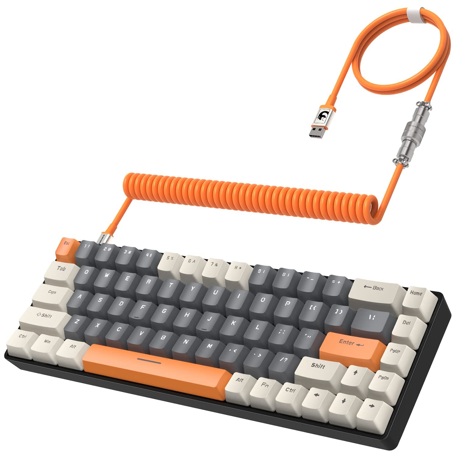 T8 Wired 65% Mechanical Gaming Keyboard with RGB LED Backlighting, Anti-Collision TKL Low-Noise Coiled Cable, Type-C Cable, Japanese Instruction
T8 Wired 65% Mechanical Gaming Keyboard with RGB LED Backlighting, Anti-Collision TKL Low-Noise Coiled Cable, Type-C Cable, Japanese Instruction