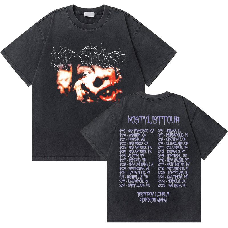 Washed Vintage Rapper Ken Carson Nad Destroy Lonely North America Tour Tshirt Men Hip Hop Loose Oversized T Shirts Short Sleeve S
Washed Vintage Rapper Ken Carson Nad Destroy Lonely North America Tour Tshirt Men Hip Hop Loose Oversized T Shirts Short Sleeve S