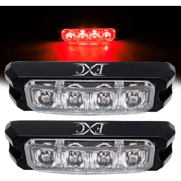 FXC 2pcs 4-LED Flashing Strobe Lights for Car SUV Pickup Truck Van Vehicle POV LED Grille Light Emergency Beacon Caution Hazard Warning Lights
FXC 2pcs 4-LED Flashing Strobe Lights for Car SUV Pickup Truck Van Vehicle POV LED Grille Light Emergency Beacon Caution Hazard Warning Lights