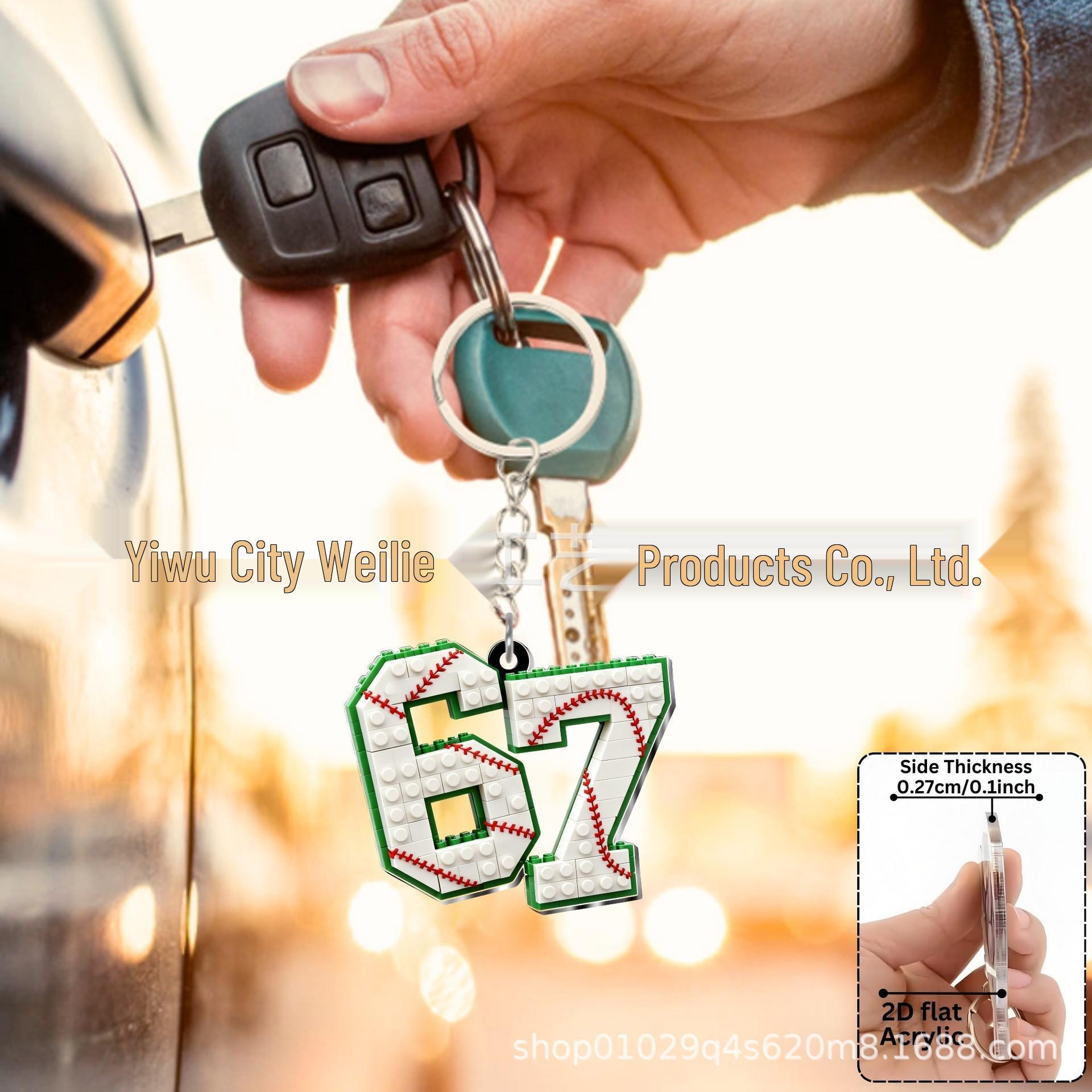 Fun Sports Ball Keychain: Acrylic Building Block Style Ornament with Numbers - Perfect New Year Gift
Fun Sports Ball Keychain: Acrylic Building Block Style Ornament with Numbers - Perfect New Year Gift