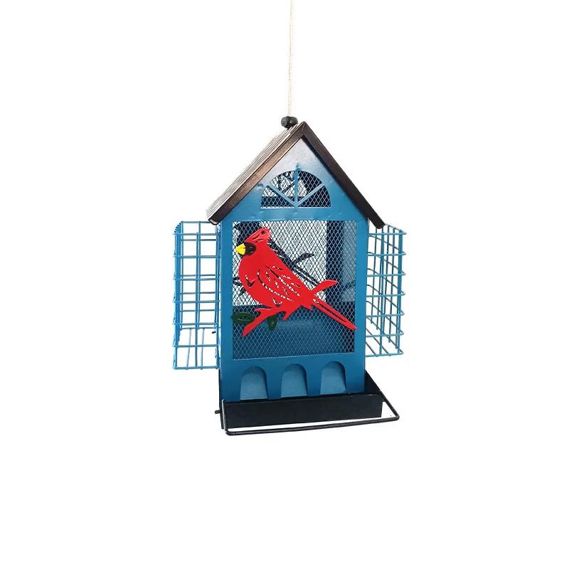 New bird feeder creative metal wrought iron frame anti-squirrel house bird house
New bird feeder creative metal wrought iron frame anti-squirrel house bird house