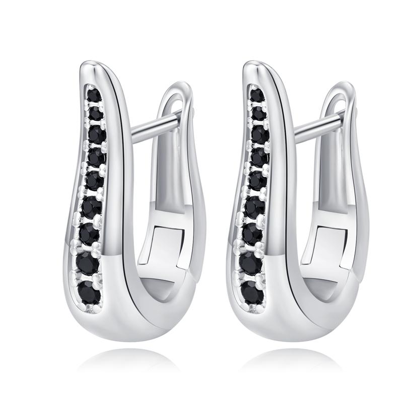 Чорні ювелірні сережки-кільця з чорним остюком для жінок. Подарункова сережка-кільце
Чорні ювелірні сережки-кільця з чорним остюком для жінок. Подарункова сережка-кільце