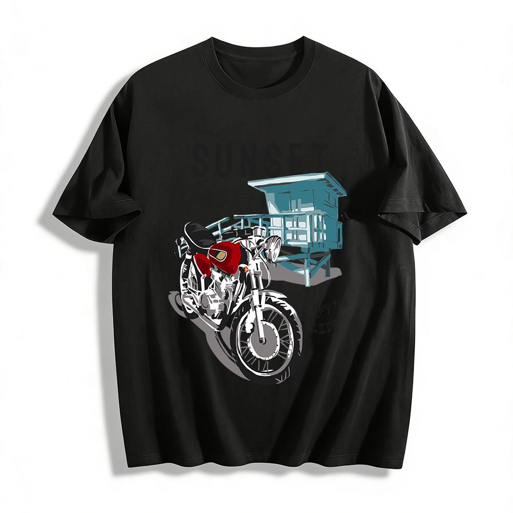 Sunset Coast Cruise Motorcycle Graphic Casual T-Shirt Pure cotton T-shirt 6XL
Sunset Coast Cruise Motorcycle Graphic Casual T-Shirt Pure cotton T-shirt 6XL
