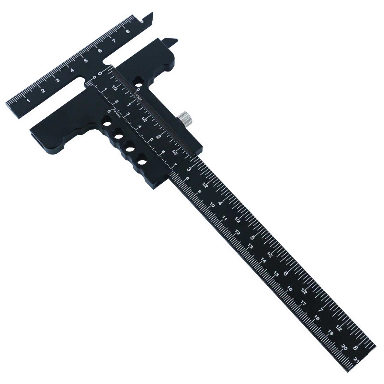 Woodworking Fine Tuning Scribe Metric inch Aluminum alloy T Ruler Scribing Marking Gauge Measuring Tool
Woodworking Fine Tuning Scribe Metric inch Aluminum alloy T Ruler Scribing Marking Gauge Measuring Tool