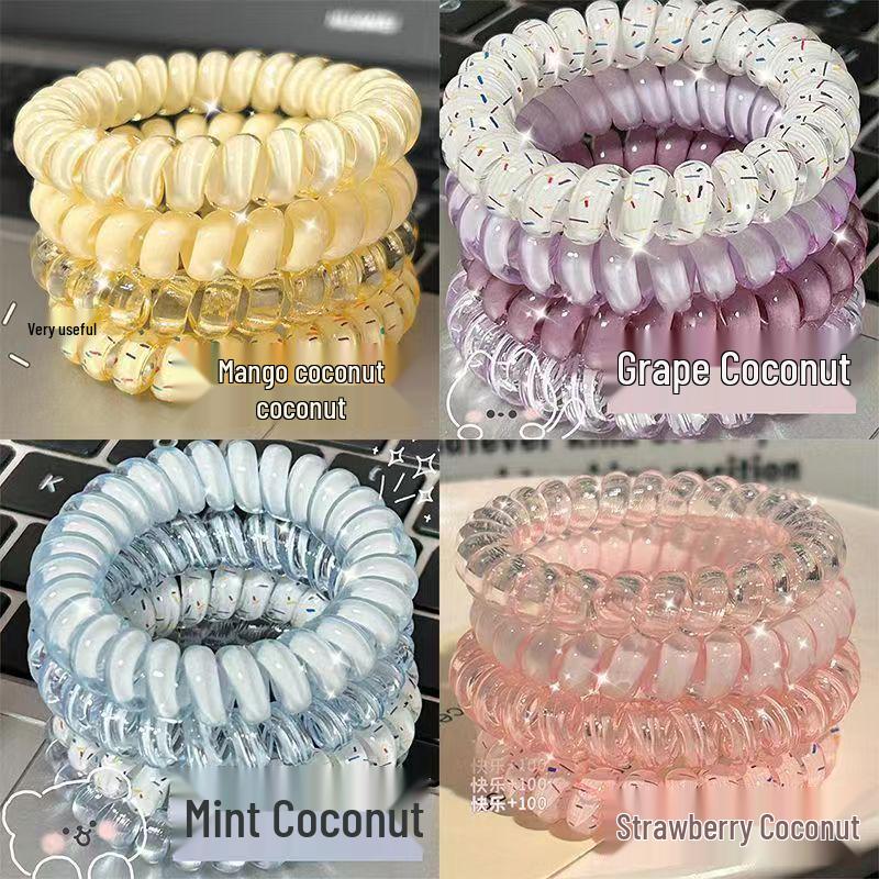 Korean Style Polka Dot Hair Tie - Grape and Coconut Design, Seamless and Versatile Rubber Band
Korean Style Polka Dot Hair Tie - Grape and Coconut Design, Seamless and Versatile Rubber Band