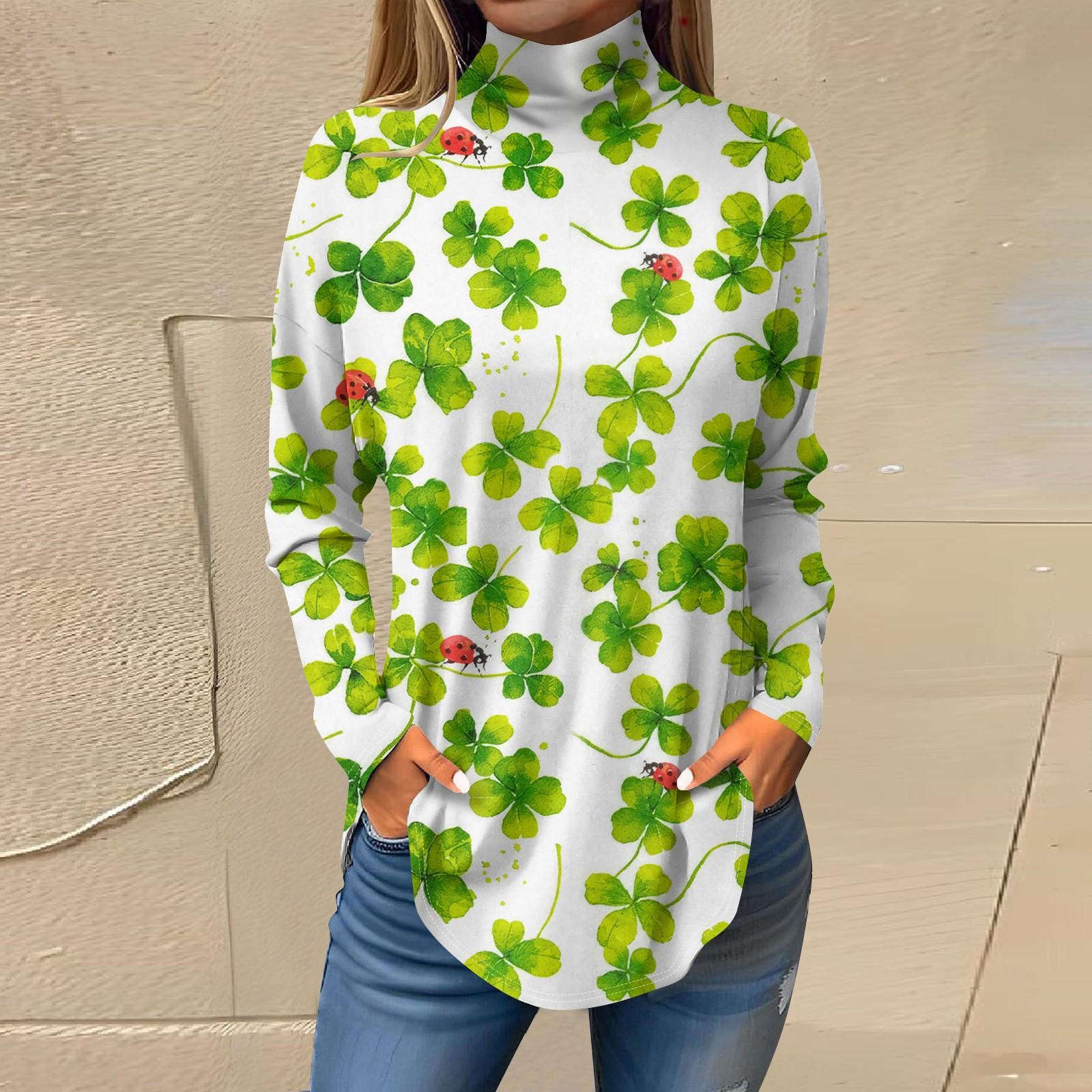 Футболки для женщин, осенние повседневные рубашки с длинным рукавом, толстовка с принтом, топ с высоким воротом, пуловер St.. День Патрика M
Футболки для женщин, осенние повседневные рубашки с длинным рукавом, толстовка с принтом, топ с высоким воротом, пуловер St.. День Патрика M