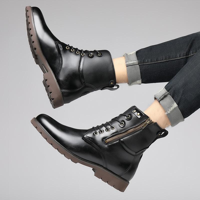 Large size Martin boots men s spring and autumn new men s casual side zipper high-top boots fashion trend Chelsea boots 48 коричневий
Large size Martin boots men s spring and autumn new men s casual side zipper high-top boots fashion trend Chelsea boots 48 коричневий