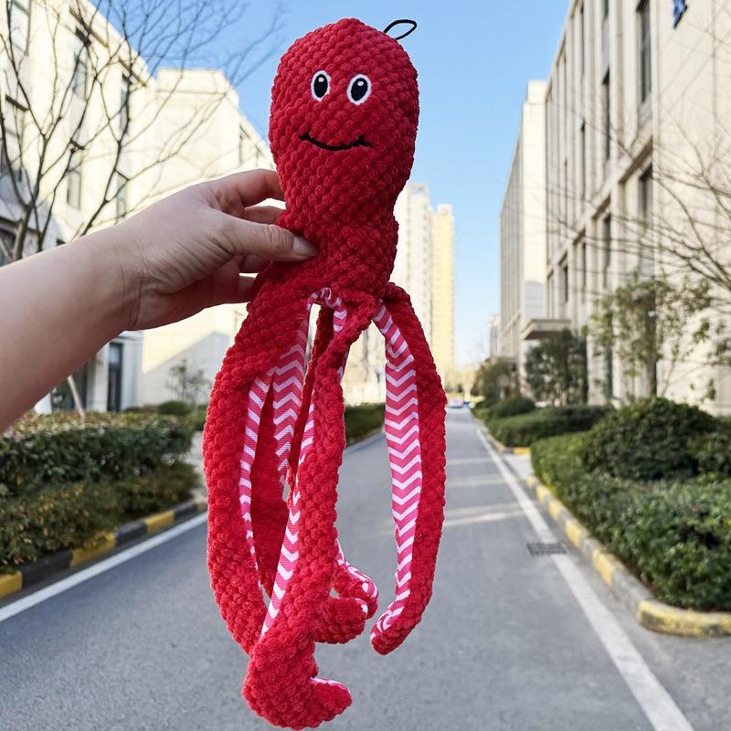 Pet dog dog vocal plush toy gnawing teeth interactive toy cute octopus octopus червоний
Pet dog dog vocal plush toy gnawing teeth interactive toy cute octopus octopus червоний