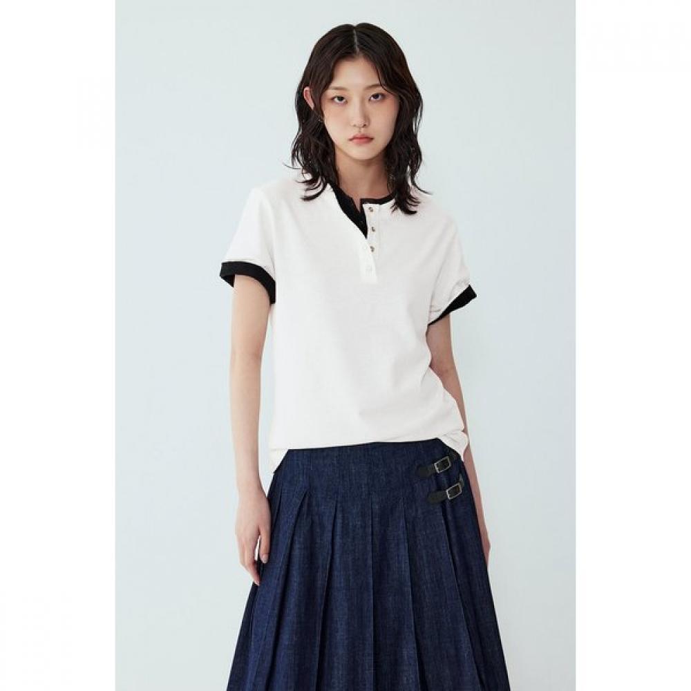 STudio Tomboy Henley Neck ShorT Sleeve T shirT 9105322179ar 05 (cream)/One size
STudio Tomboy Henley Neck ShorT Sleeve T shirT 9105322179ar 05 (cream)/One size