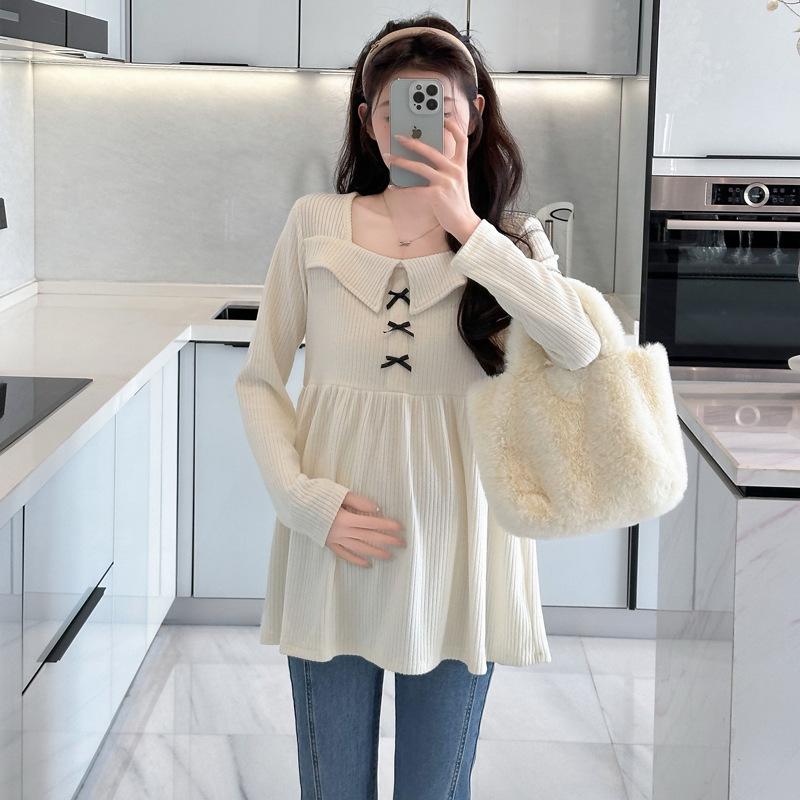 Retro Square Neck Bow Knit Maternity Top 2XL абрикосовий
Retro Square Neck Bow Knit Maternity Top 2XL абрикосовий