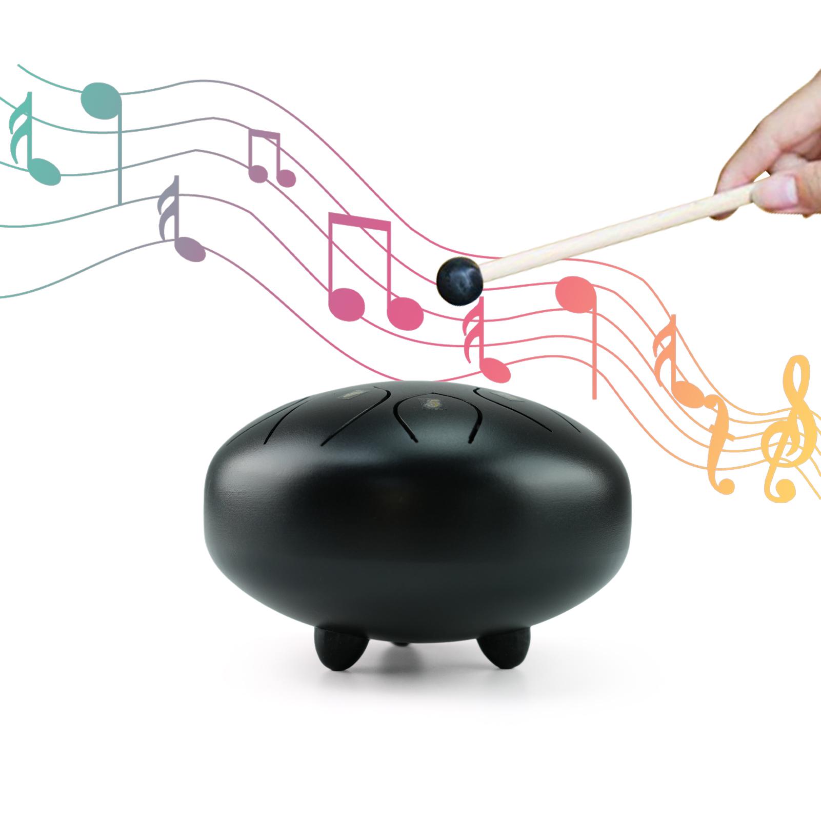 6-дюймовый стальной язычковый барабан 8 нот Rain Drum портативный ударный инструмент с барабанными палочками для чёрный
6-дюймовый стальной язычковый барабан 8 нот Rain Drum портативный ударный инструмент с барабанными палочками для чёрный