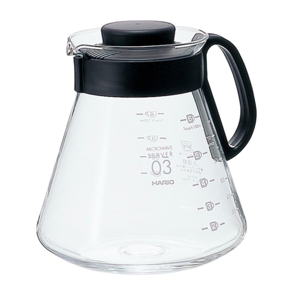 HARIO V60 Coffee Server 800ml, 2-6 Cups, Black, Heat-Resistant Glass, Made in Japan XVD-80B
HARIO V60 Coffee Server 800ml, 2-6 Cups, Black, Heat-Resistant Glass, Made in Japan XVD-80B