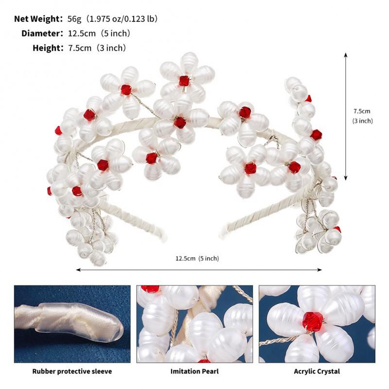 Imitation Pearl White Flower Headband Exaggerated Bride Headwear Female Internet Celebrity Live Photo Hair Accessories Handmade Beaded
Imitation Pearl White Flower Headband Exaggerated Bride Headwear Female Internet Celebrity Live Photo Hair Accessories Handmade Beaded