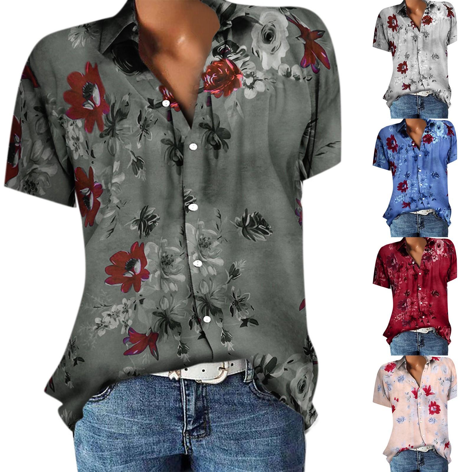 Tops For Women Button Down Fashion Casual Short Sleeve Shirts Blouse Floral Print Top L розовый
Tops For Women Button Down Fashion Casual Short Sleeve Shirts Blouse Floral Print Top L розовый