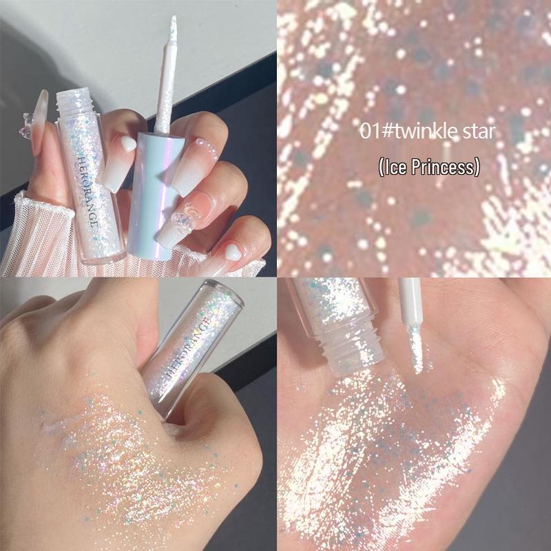 Cross-border Iridescent Starry River Pearlescent Eyeshadow Liquid: Super Sparkle, Crystal Under-eye Highlight, Non-smudge Single Color.
Cross-border Iridescent Starry River Pearlescent Eyeshadow Liquid: Super Sparkle, Crystal Under-eye Highlight, Non-smudge Single Color.