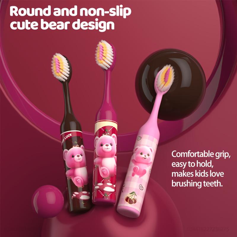Cute Bear Kids Toothbrush, soft bristles for gums, non-slip handle. Suitable for ages 3-12, helps develop good brushing habits. 3PCS
Cute Bear Kids Toothbrush, soft bristles for gums, non-slip handle. Suitable for ages 3-12, helps develop good brushing habits. 3PCS