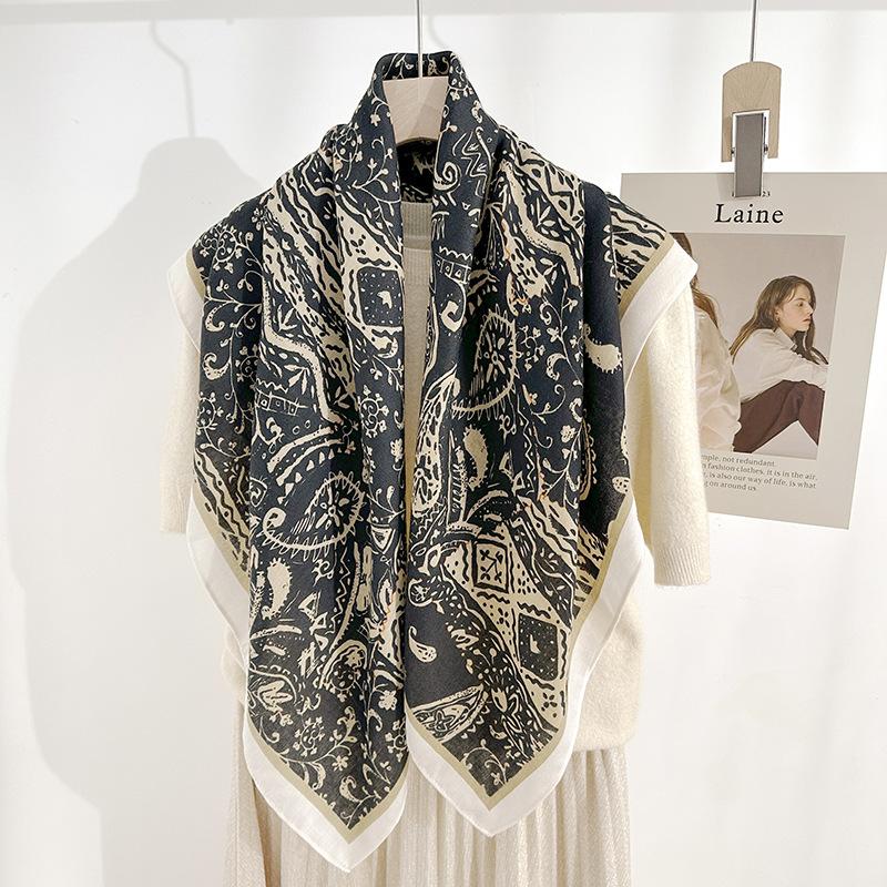 High-end Elegant and Fashionable Temperament Herringbone Square Scarf Korean Niche Retro Ladies Plant Floral Printed Silk Scarf 90*90
High-end Elegant and Fashionable Temperament Herringbone Square Scarf Korean Niche Retro Ladies Plant Floral Printed Silk Scarf 90*90