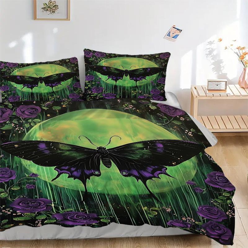 3PCs Butterfly Moon Roses Design Cover Set, Breathable Fabric, Machine Washable (1 Duvet Cover + 2 Pillowcases) (Without Quilt) yy250911065 135x200cm
3PCs Butterfly Moon Roses Design Cover Set, Breathable Fabric, Machine Washable (1 Duvet Cover + 2 Pillowcases) (Without Quilt) yy250911065 135x200cm