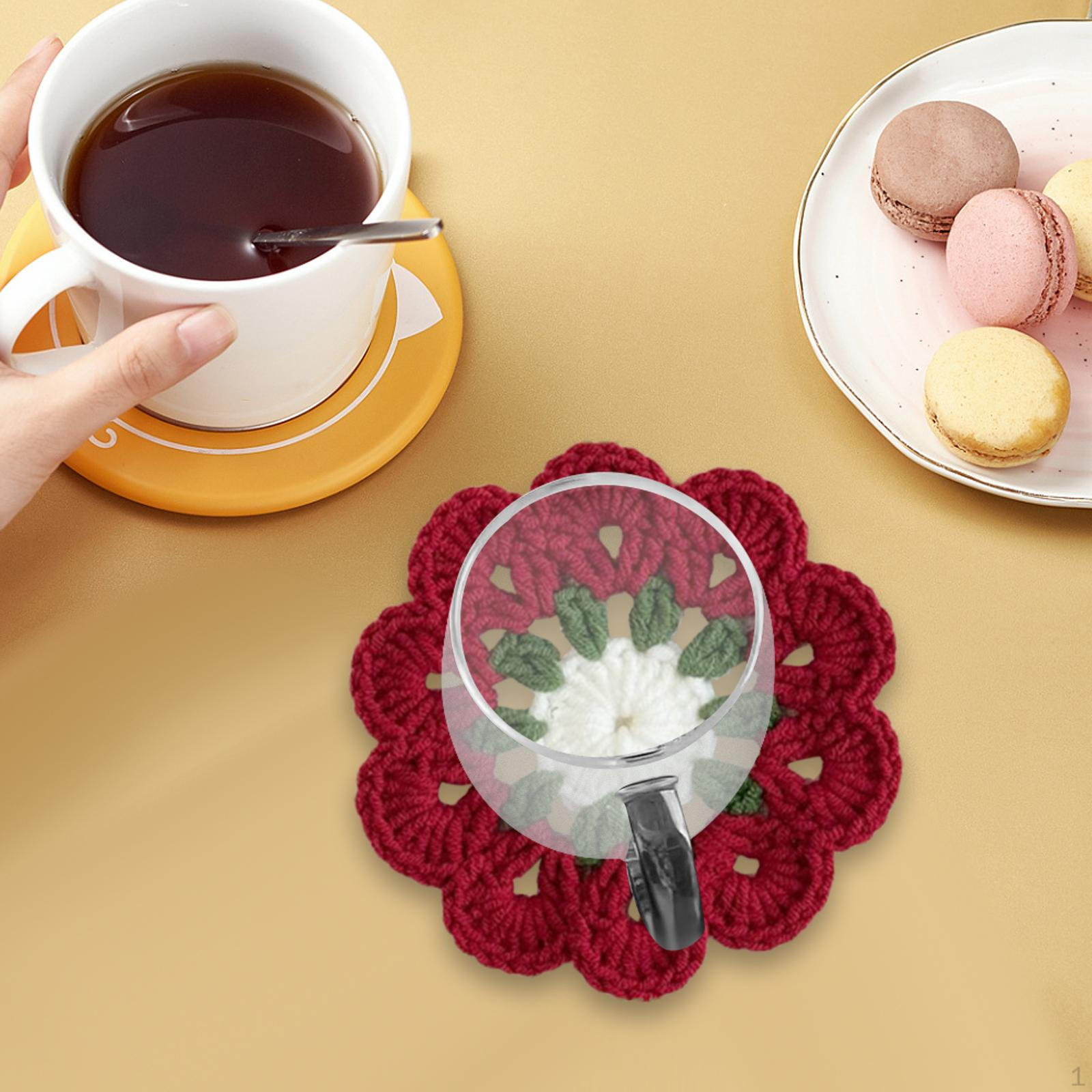 Вязаная крючком подставка для кофе и чая в форме цветка круглая плетеная забавная подарочная нескользящая декоративная чашка Red White
Вязаная крючком подставка для кофе и чая в форме цветка круглая плетеная забавная подарочная нескользящая декоративная чашка Red White