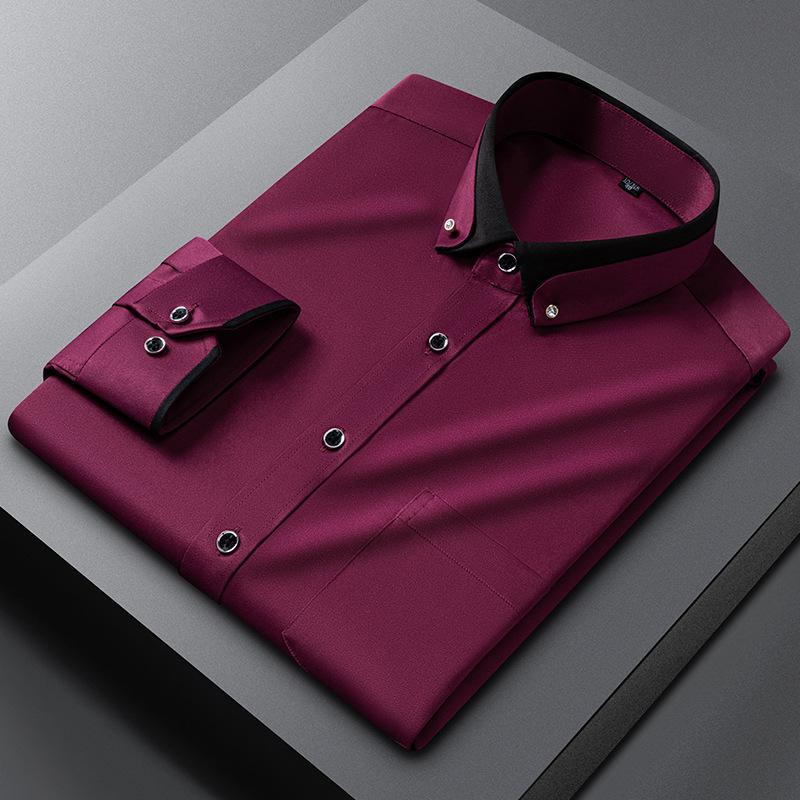 Men s Long Sleeve Smart Dress Shirt Casual Spring Autumn New Style Elastic Crystal Button Fashionable City Top Wear for Teens 44 бордовий
Men s Long Sleeve Smart Dress Shirt Casual Spring Autumn New Style Elastic Crystal Button Fashionable City Top Wear for Teens 44 бордовий