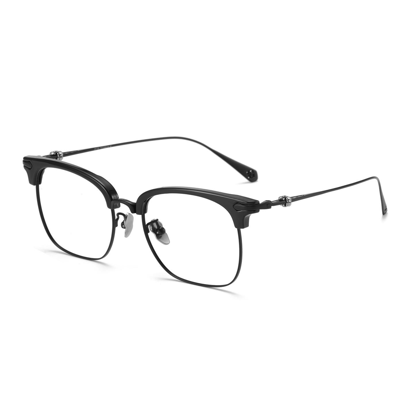 Men s Pure Titanium Browline Square Semi-Rimless Eyeglass Frame - Ultralight, Refined Business & Casual Style (Model 31802)
Men s Pure Titanium Browline Square Semi-Rimless Eyeglass Frame - Ultralight, Refined Business & Casual Style (Model 31802)