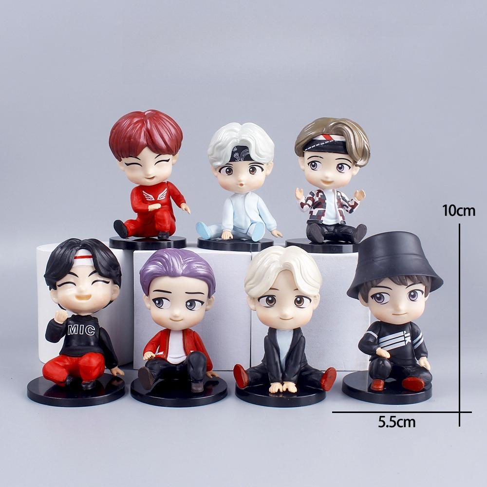 7pcs BTS Cartoon Figure Set, Bangtan Boys Cute Action Figures, Kpop ARMY Fans Collectible Dolls for Desk Decor 2
7pcs BTS Cartoon Figure Set, Bangtan Boys Cute Action Figures, Kpop ARMY Fans Collectible Dolls for Desk Decor 2