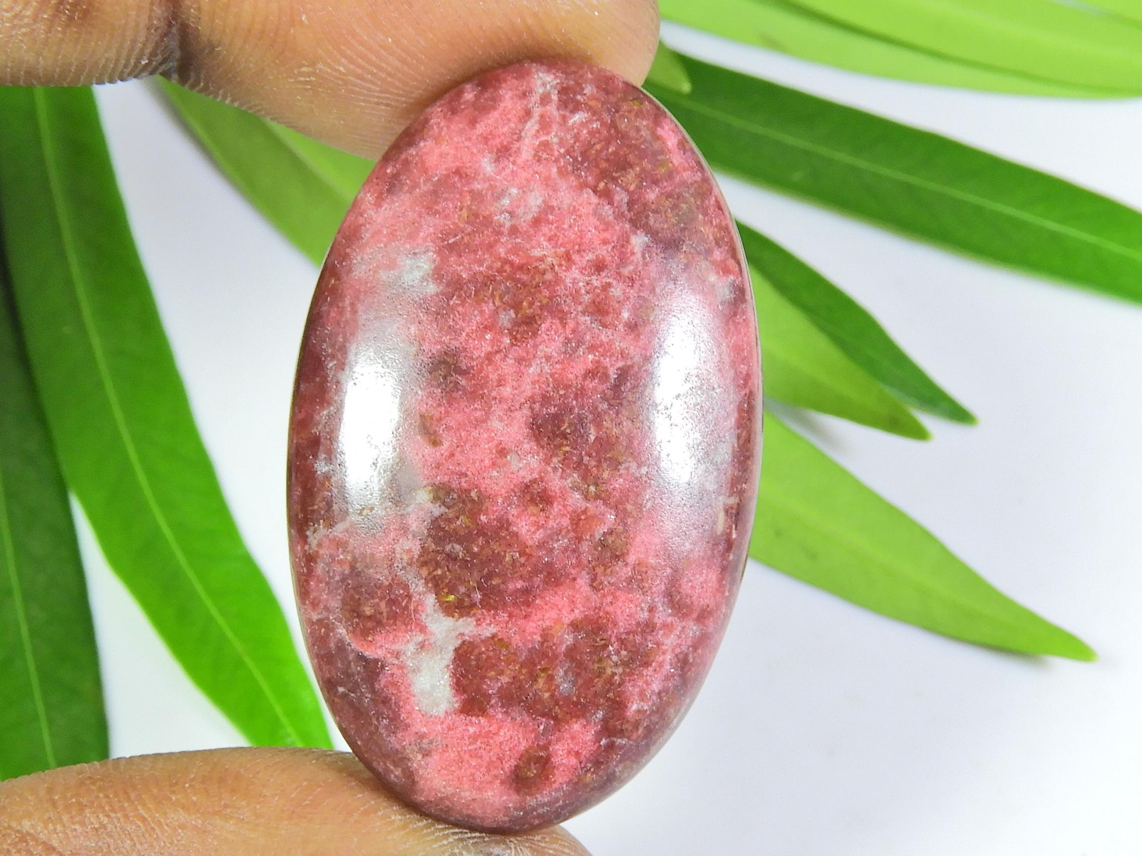 22X39X07 MM Natural Affrican Thulite Oval Cabochon Pendent Making Gemstone SK-588
22X39X07 MM Natural Affrican Thulite Oval Cabochon Pendent Making Gemstone SK-588